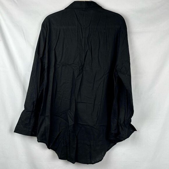 Women’s Black Long Sleeve Button Up Blouse XXL - Picture 3 of 11